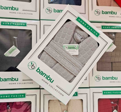 حوله تن پوش طرح هندسی بامبو